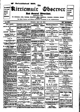 cover page of Kirriemuir Observer and General Advertiser published on May 18, 1928