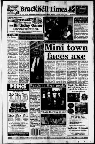 cover page of Bracknell Times published on May 18, 1995