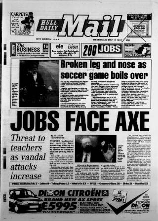 cover page of Hull Daily Mail published on May 18, 1994