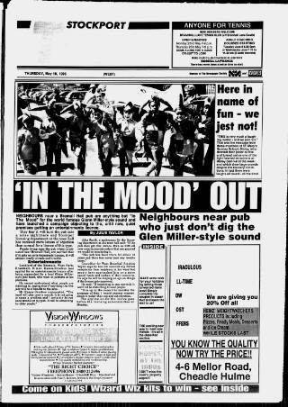 cover page of Stockport Times published on May 18, 1995