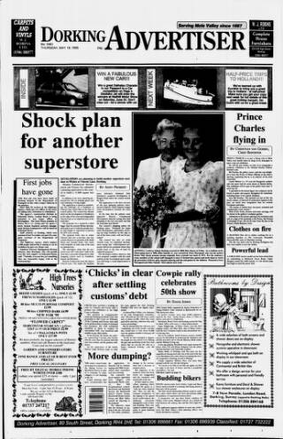 cover page of Dorking and Leatherhead Advertiser published on May 18, 1995