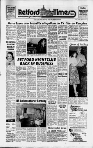 cover page of Retford, Gainsborough & Worksop Times published on May 18, 1979