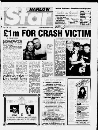 cover page of Harlow Star published on May 18, 1995