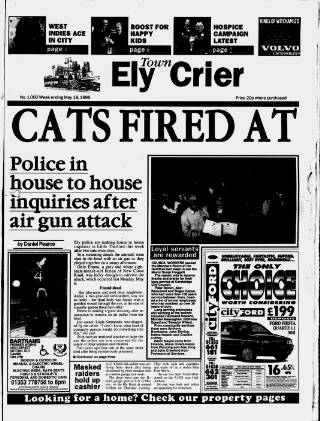 cover page of Ely Town Crier published on May 18, 1996