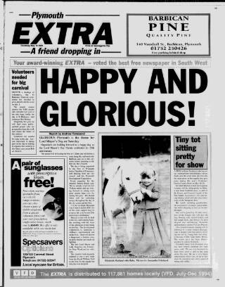 cover page of Plymouth Extra published on May 18, 1995