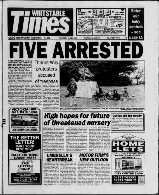 cover page of Whitstable Times and Herne Bay Herald published on May 18, 1995