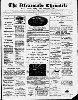 cover page of Ilfracombe Chronicle published on May 18, 1889