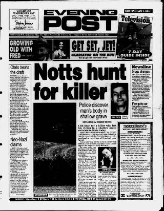 cover page of Nottingham Evening Post published on May 18, 1996