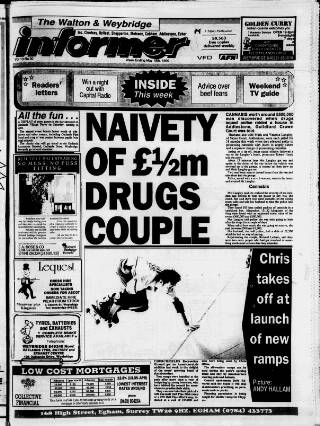 cover page of Walton & Weybridge Informer published on May 18, 1990