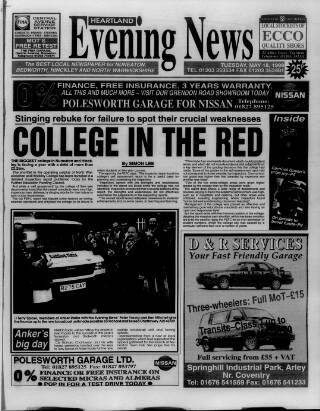 cover page of Heartland Evening News published on May 18, 1999