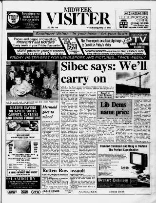 cover page of Midweek Visiter (Southport) published on May 18, 1990