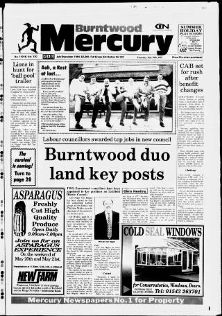 cover page of Burntwood Mercury published on May 18, 1995