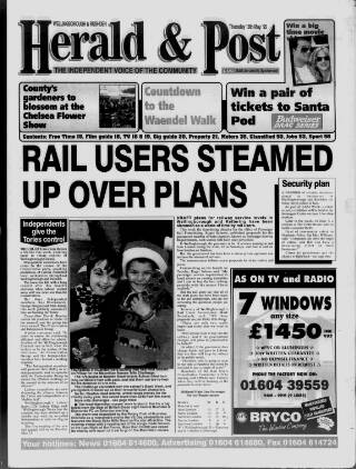 cover page of Wellingborough & Rushden Herald & Post published on May 18, 1995