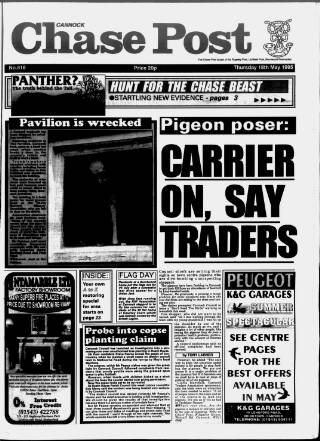 cover page of Cannock Chase Post published on May 18, 1995