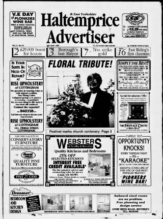 cover page of Haltemprice & East Yorkshire Advertiser published on May 18, 1995