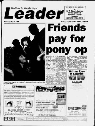 cover page of Walton & Weybridge Leader published on May 21, 1998