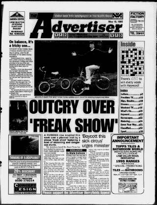 cover page of Potteries Advertiser published on May 18, 1995