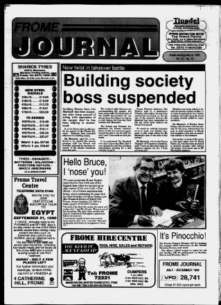 cover page of Frome Journal published on May 5, 1990