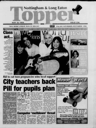 cover page of Nottingham & Long Eaton Topper published on May 26, 1999