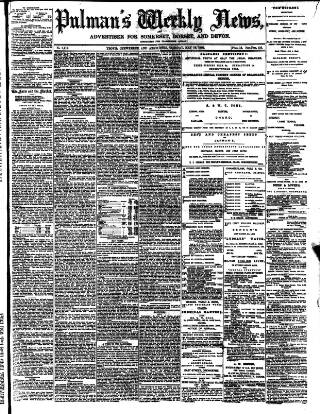 cover page of Pulman's Weekly News and Advertiser published on May 18, 1886