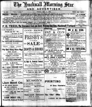 cover page of Hucknall Morning Star and Advertiser published on May 18, 1906