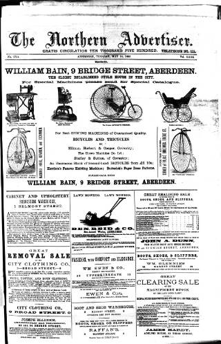 cover page of Northern Advertiser (Aberdeen) published on May 18, 1886