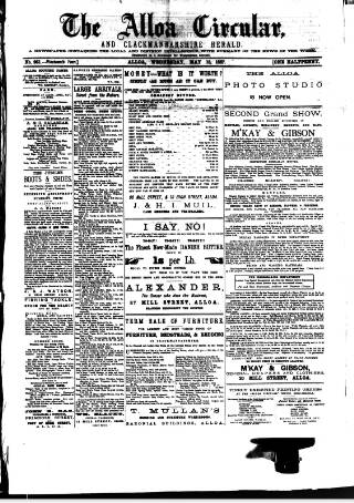 cover page of Alloa Circular published on May 18, 1887