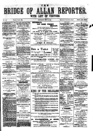 cover page of Bridge of Allan Reporter published on May 18, 1889
