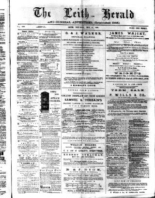 cover page of Leith Herald published on May 18, 1889