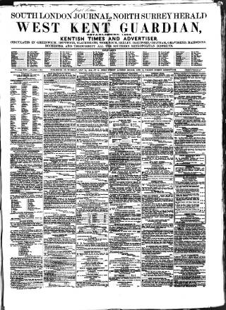 cover page of South London Journal published on May 18, 1858