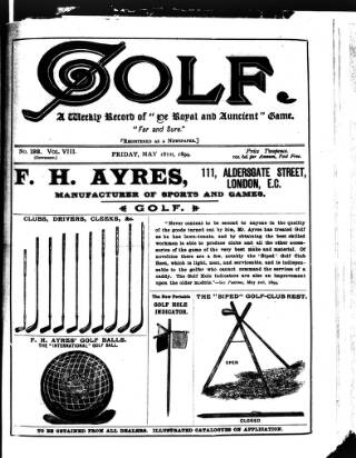 cover page of Golf published on May 18, 1894
