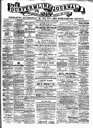 cover page of Dunfermline Journal published on May 18, 1889