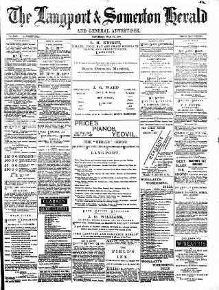 cover page of Langport & Somerton Herald published on May 18, 1895