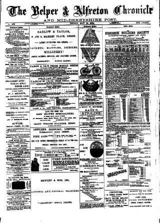 cover page of Belper & Alfreton Chronicle published on May 18, 1894