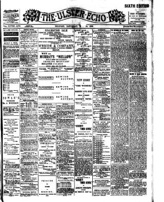 cover page of Ulster Echo published on May 18, 1901