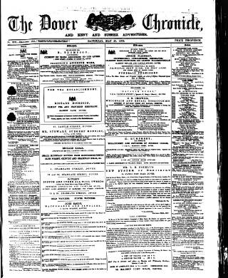 cover page of Dover Chronicle published on May 18, 1878