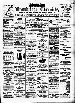 cover page of Trowbridge Chronicle published on May 18, 1895