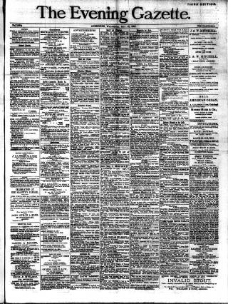 cover page of Evening Gazette (Aberdeen) published on May 18, 1887