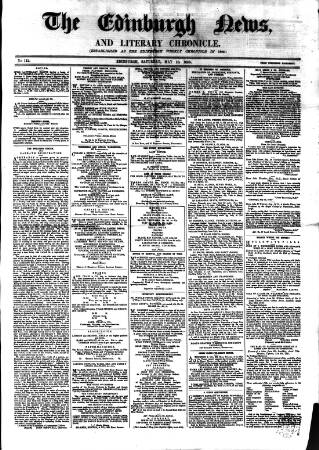 cover page of Edinburgh News and Literary Chronicle published on May 18, 1850