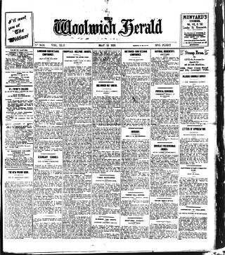 cover page of Woolwich Herald published on May 18, 1928
