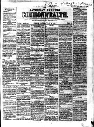 cover page of Commonwealth (Glasgow) published on May 26, 1860