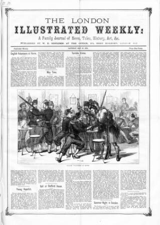cover page of London Illustrated Weekly published on May 30, 1874