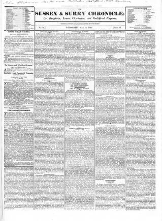 cover page of Sussex & Surrey Chronicle published on May 19, 1824