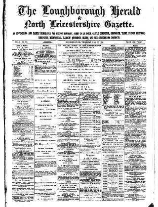 cover page of Loughborough Herald & North Leicestershire Gazette published on May 18, 1882