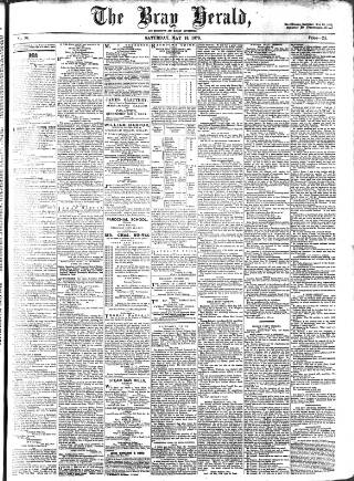 cover page of Bray and South Dublin Herald published on May 18, 1878