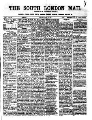 cover page of South London Mail published on May 18, 1889