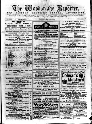 cover page of Woodbridge Reporter published on May 18, 1882