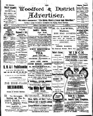 cover page of Woodford and District Advertiser published on May 18, 1907
