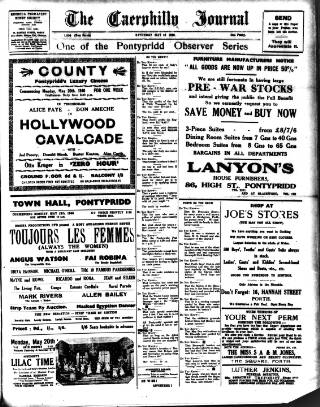 cover page of Caerphilly Journal published on May 18, 1940