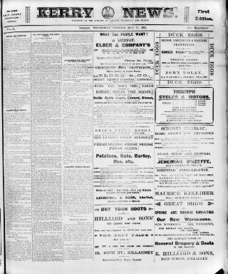 cover page of Kerry News published on May 18, 1904